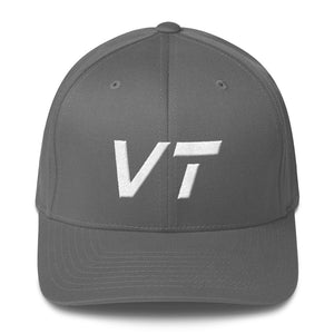 Vermont - Structured Twill Cap - White Embroidery - VT - Many Hat Color Options Available
