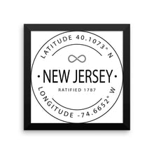 New Jersey - Framed Print - Latitude & Longitude