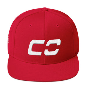 Colorado - Flat Brim Hat - White Embroidery - CO - Many Hat Color Options Available