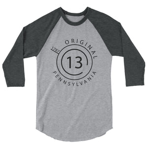 Pennsylvania - 3/4 Sleeve Raglan Shirt - Original 13
