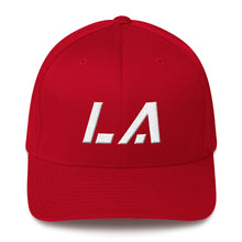 Louisiana - Structured Twill Cap - White Embroidery - LA - Many Hat Color Options Available