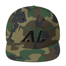 Alabama - Flat Brim Hat - Black Embroidery - AL - Many Hat Color Options Available