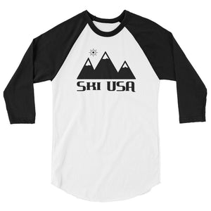 USA Designs - 3/4 Sleeve Raglan Shirt - Ski USA