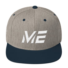 Maine - Flat Brim Hat - White Embroidery - ME - Many Hat Color Options Available