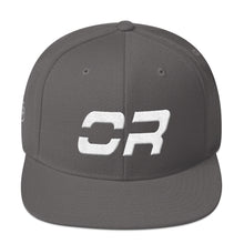 Oregon - Flat Brim Hat - White Embroidery - OR - Many Hat Color Options Available