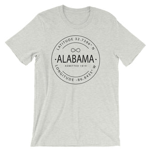 Alabama - Short-Sleeve Unisex T-Shirt - Latitude & Longitude