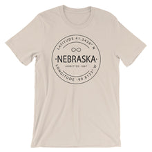 Nebraska - Short-Sleeve Unisex T-Shirt - Latitude & Longitude