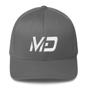 Maryland - Structured Twill Cap - White Embroidery - MD - Many Hat Color Options Available