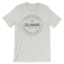 Delaware - Short-Sleeve Unisex T-Shirt - Latitude & Longitude