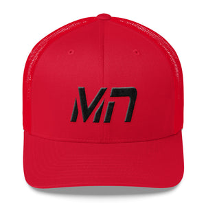 Minnesota - Mesh Back Trucker Cap - Black Embroidery - MN - Many Hat Color Options Available