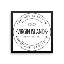 Virgin Islands - Framed Print - Latitude & Longitude