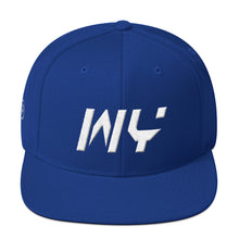 Wyoming - Flat Brim Hat - White Embroidery - WY - Many Hat Color Options Available