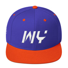 Wyoming - Flat Brim Hat - White Embroidery - WY - Many Hat Color Options Available