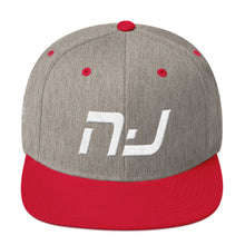 New Jersey - Flat Brim Hat - White Embroidery - NJ - Many Hat Color Options Available