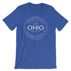 Ohio - Short-Sleeve Unisex T-Shirt - Latitude & Longitude