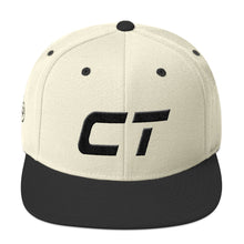 Connecticut - Flat Brim Hat - Black Embroidery - CT - Many Hat Color Options Available