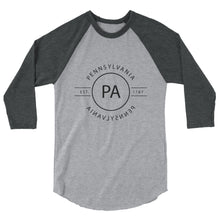 Pennsylvania - 3/4 Sleeve Raglan Shirt - Reflections