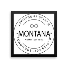 Montana - Framed Print - Latitude & Longitude