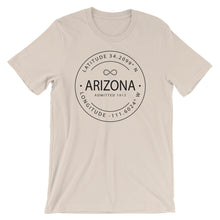 Arizona - Short-Sleeve Unisex T-Shirt - Latitude & Longitude