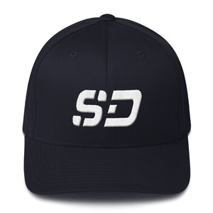 South Dakota - Structured Twill Cap - White Embroidery - SD - Many Hat Color Options Available