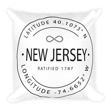 New Jersey - Throw Pillow - Latitude & Longitude