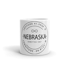 Nebraska - Mug - Latitude & Longitude