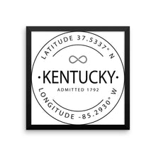 Kentucky - Framed Print - Latitude & Longitude