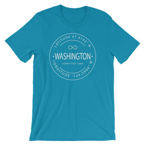 Washington - Short-Sleeve Unisex T-Shirt - Latitude & Longitude