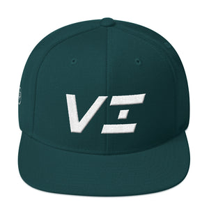 Virgin Islands - Flat Brim Hat - White Embroidery - VI - Many Hat Color Options Available