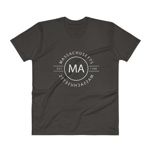 Massachusetts - V-Neck T-Shirt - Reflections
