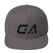 Georgia - Flat Brim Hat - Black Embroidery - GA - Many Hat Color Options Available