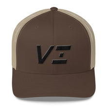 Virgin Islands - Mesh Back Trucker Cap - Black Embroidery - VI - Many Hat Color Options Available
