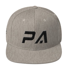 Pennsylvania - Flat Brim Hat - Black Embroidery - PA - Many Hat Color Options Available