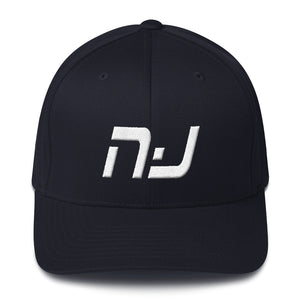 New Jersey - Structured Twill Cap - White Embroidery - NJ - Many Hat Color Options Available