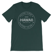 Hawaii - Short-Sleeve Unisex T-Shirt - Latitude & Longitude