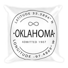 Oklahoma - Throw Pillow - Latitude & Longitude