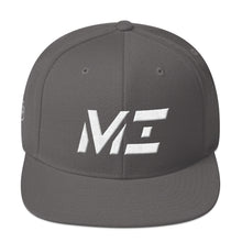Michigan - Flat Brim Hat - White Embroidery - MI - Many Hat Color Options Available