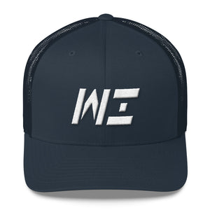 Wisconsin - Mesh Back Trucker Cap - White Embroidery - WI - Many Hat Color Options Available