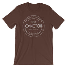 Connecticut - Short-Sleeve Unisex T-Shirt - Latitude & Longitude
