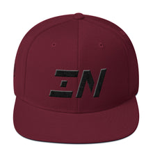 Indiana - Flat Brim Hat - Black Embroidery - IN - Many Hat Color Options Available