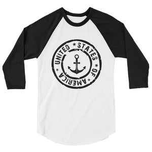 USA Designs - 3/4 Sleeve Raglan Shirt - Anchor