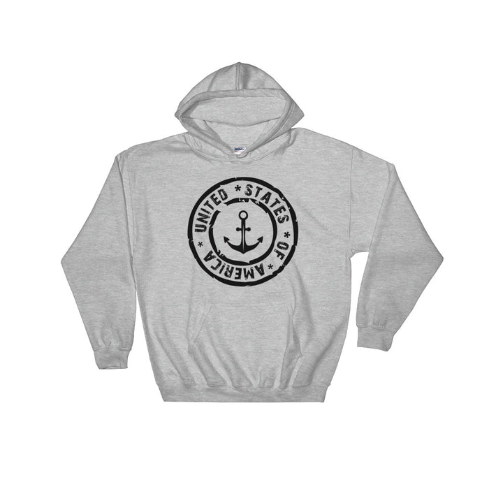 USA Designs - Hooded Sweatshirt - Anchor