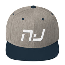 New Jersey - Flat Brim Hat - White Embroidery - NJ - Many Hat Color Options Available