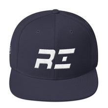 Rhode Island - Flat Brim Hat - White Embroidery - RI - Many Hat Color Options Available