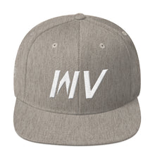 West Virginia - Flat Brim Hat - White Embroidery - WV - Many Hat Color Options Available