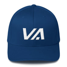 Virginia - Structured Twill Cap - White Embroidery - VA - Many Hat Color Options Available