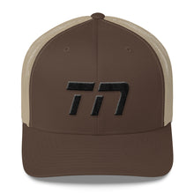 Tennessee - Mesh Back Trucker Cap - Black Embroidery - TN - Many Hat Color Options Available