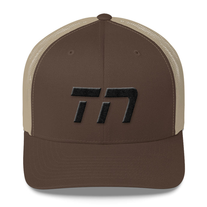 Tennessee - Mesh Back Trucker Cap - Black Embroidery - TN - Many Hat Color Options Available