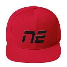Nebraska - Flat Brim Hat - Black Embroidery - NE - Many Hat Color Options Available