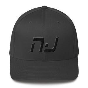 New Jersey - Structured Twill Cap - Black Embroidery - NJ - Many Hat Color Options Available